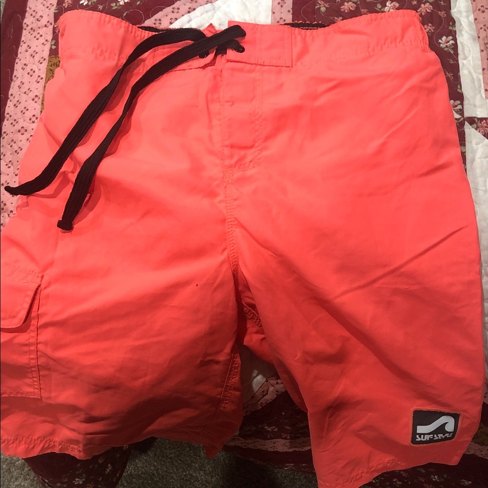 Surf Style Coral Swim Shorts